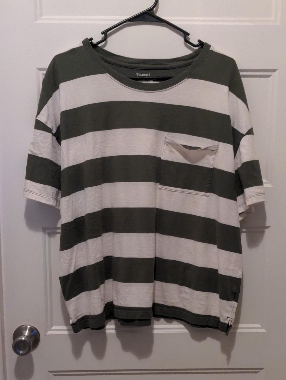 Time and Tru Striped Short Sleeve Pocket T-Shirt 3XL 22